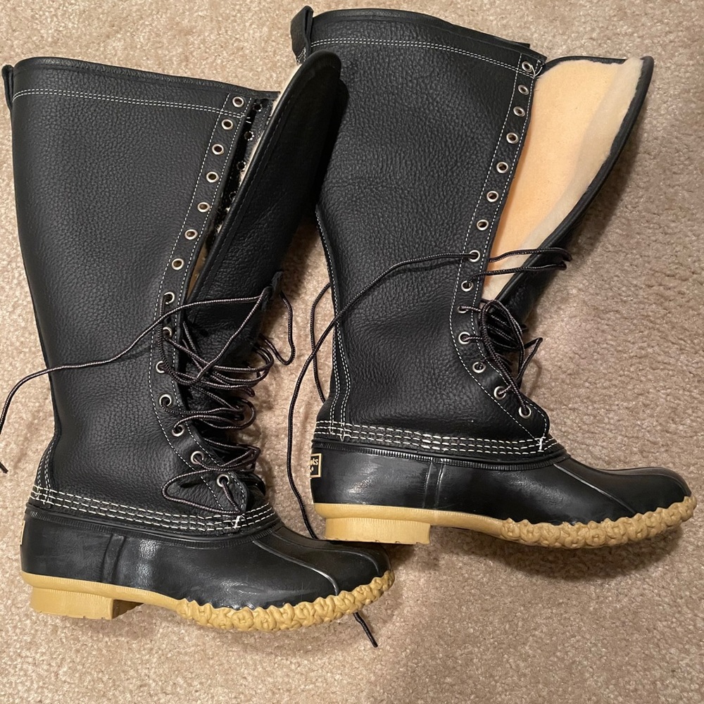 LL Bean Signature 16” Leather Bean Boot